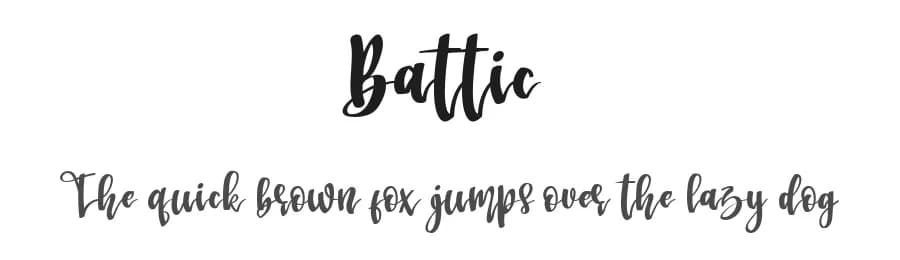 Battic by MixJpg — Script Handwritten Font