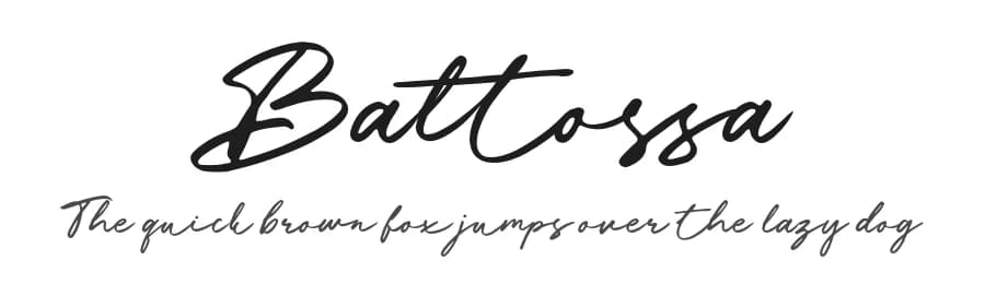 Battossa by Kong Font — Script Handwritten Font