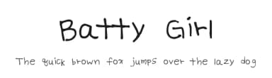 Batty Girl by Kimberly Geswein — Script Handwritten Font — thumbnail 1