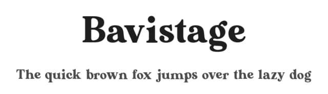 Bavistage by Aluyeah Studio — Serif Font