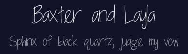 Baxter and Layla by Sabrina Schleiger — Script Handwritten Font — thumbnail 2