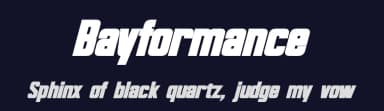 Bayformance by Pixel Sagas — Sans Serif Font — thumbnail 2