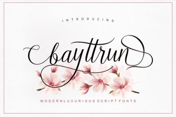 Bayttrun Script Font by Encolab — Script Handwritten Font