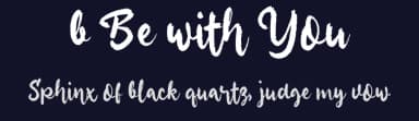 b Be with You by wepfont.com — Script Handwritten Font — thumbnail 2