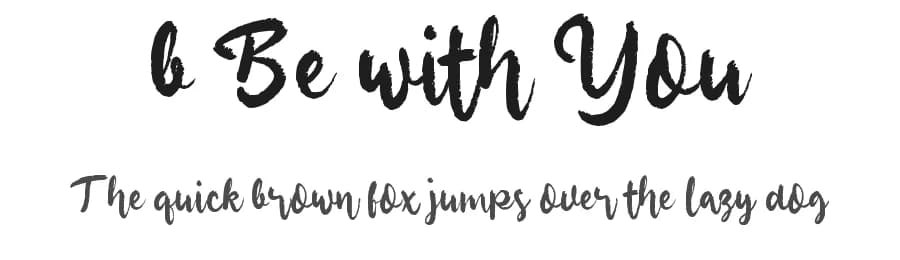 b Be with You by wepfont.com — Script Handwritten Font