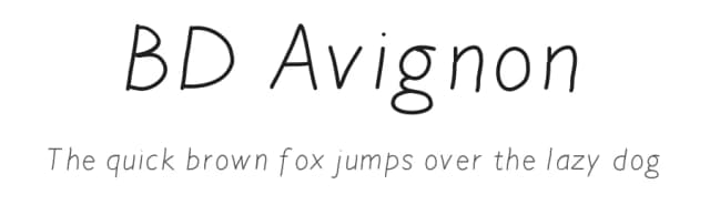 BD Avignon by Britt Douglas — Script Handwritten Font