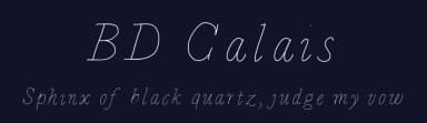 BD Calais by Britt Douglas — Script Handwritten Font — thumbnail 2