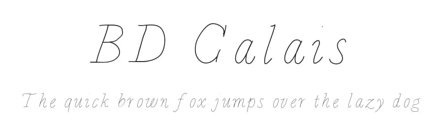 BD Calais by Britt Douglas — Script Handwritten Font — preview 1