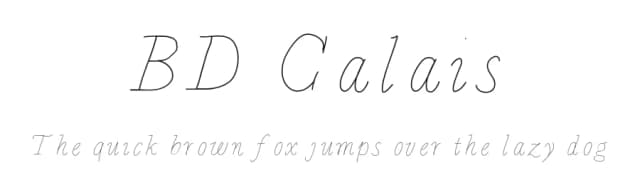 BD Calais by Britt Douglas — Script Handwritten Font