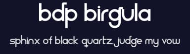 BDP Birgula by Álvaro Thomáz — Sans Serif Font — thumbnail 2