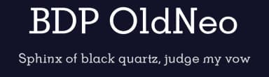 BDP OldNeo by Álvaro Thomáz — Serif Font — thumbnail 2