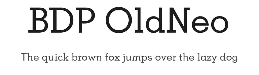 BDP OldNeo by Álvaro Thomáz — Serif Font — preview 1