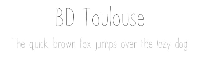 BD Toulouse by Britt Douglas — Script Handwritten Font