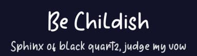 Be Childish by Masa Aska Sanurumi — Script Handwritten Font — thumbnail 2