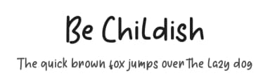 Be Childish by Masa Aska Sanurumi — Script Handwritten Font — thumbnail 1