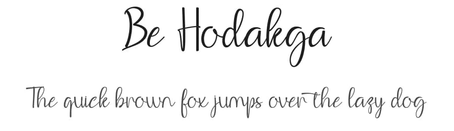 Be Hodakga by Muhammad Wahyudin — Script Handwritten Font