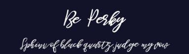 Be Perky by LovePowerDesigns — Script Handwritten Font — thumbnail 2