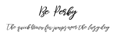 Be Perky by LovePowerDesigns — Script Handwritten Font — thumbnail 1