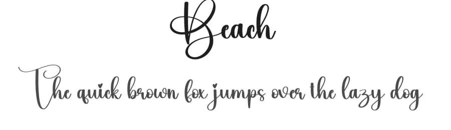 Beach by Scratchones — Script Handwritten Font