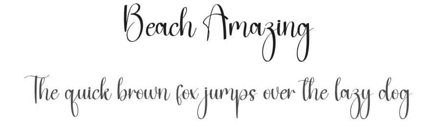 Beach Amazing by Andi Moz — Script Handwritten Font
