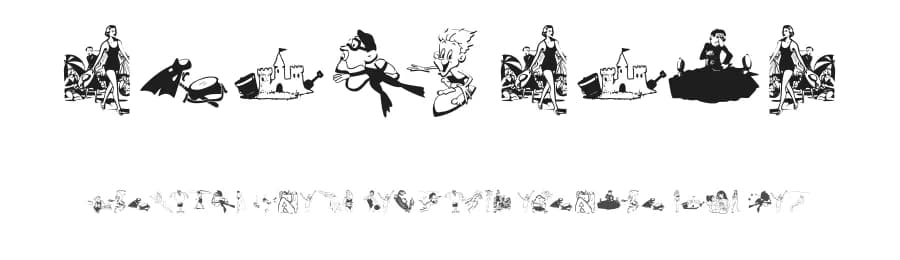 Beach Bats by Manfred Klein — Dingbats Font