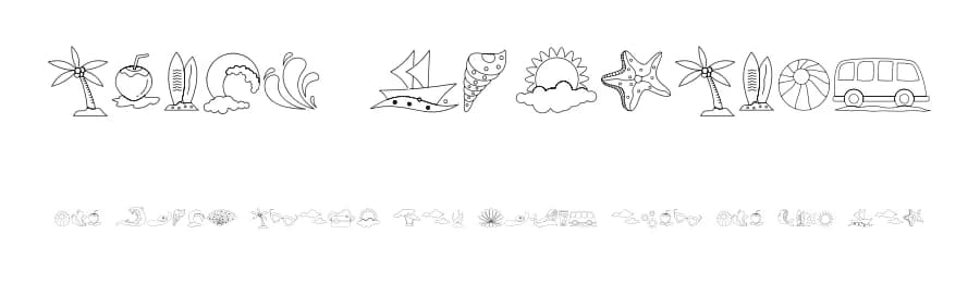 Beach Dingbats by Edy Wiyono — Dingbats Font