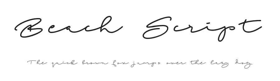 Beach Script by Roland Huse Design — Script Handwritten Font