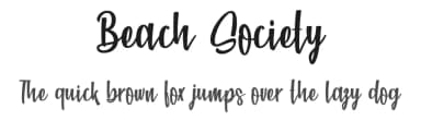 Beach Society by Typhoon Type - Suthi Srisopha — Script Handwritten Font — thumbnail 1