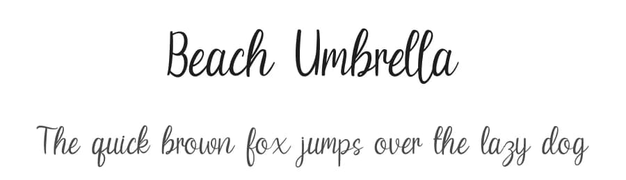 Beach Umbrella by Rvandtype — Script Handwritten Font