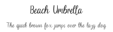 Beach Umbrella by Rvandtype — Script Handwritten Font — thumbnail 1