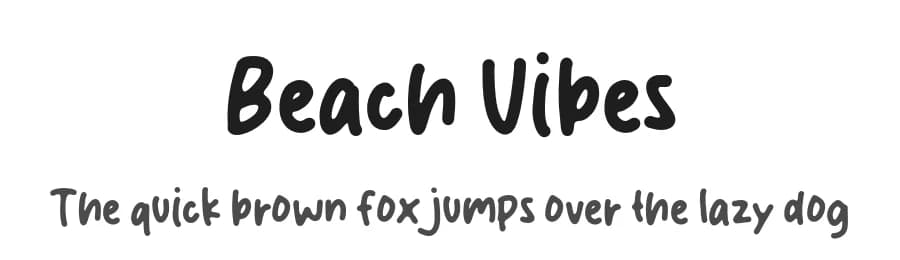 Beach Vibes by MJType — Script Handwritten Font