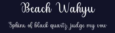 Beach Wahyu by Wahyu Studio — Script Handwritten Font — thumbnail 2