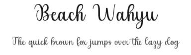 Beach Wahyu by Wahyu Studio — Script Handwritten Font — thumbnail 1