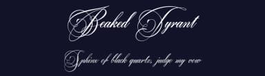 Beaked Tyrant by Måns Grebäck — Script Handwritten Font — thumbnail 2