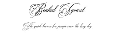 Beaked Tyrant by Måns Grebäck — Script Handwritten Font — thumbnail 1