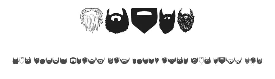 Beard by Woodcutter — Dingbats Font