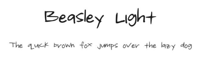 Beasley Light by Huntley-Rodgers — Script Handwritten Font