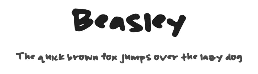 Beasley by Huntley-Rodgers — Script Handwritten Font