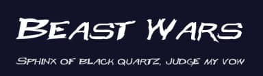 Beast Wars by Pixel Sagas — Script Handwritten Font — thumbnail 2