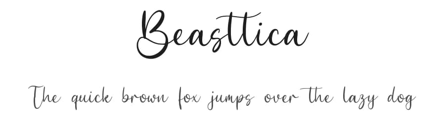 Beasttica by Qwrtype Foundry — Script Handwritten Font