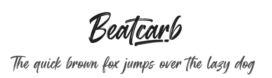 Beatcarb by Riyadh Rahman — Script Handwritten Font
