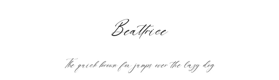 Beattrice by Kong Font — Script Handwritten Font