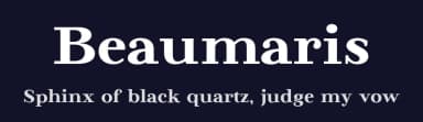 Beaumaris by Roland Huse Design — Serif Font — thumbnail 2