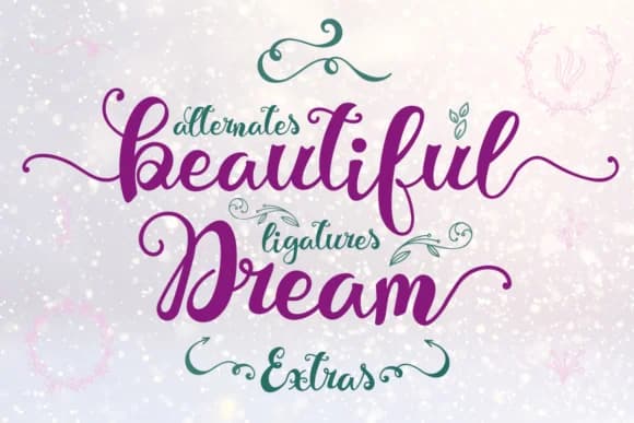 Beautiful Dream Font by Illustrator Guru — Script Handwritten Font