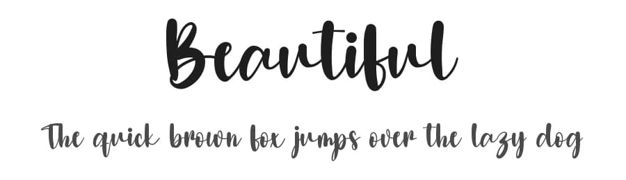 Beautiful by Scratchones — Script Handwritten Font