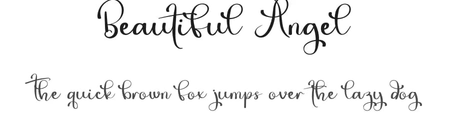 Beautiful Angel by Luluk Surotul — Script Handwritten Font