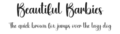 Beautiful Barbies by Scratchones — Script Handwritten Font — thumbnail 1