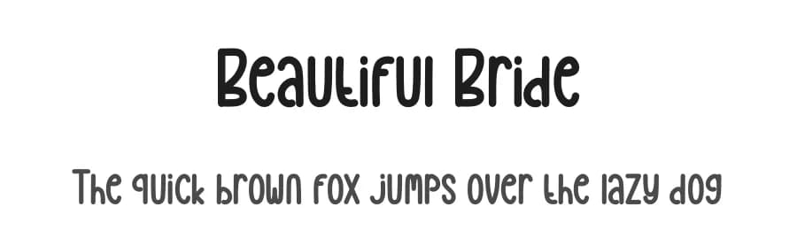 Beautiful Bride by Andi Moz — Script Handwritten Font