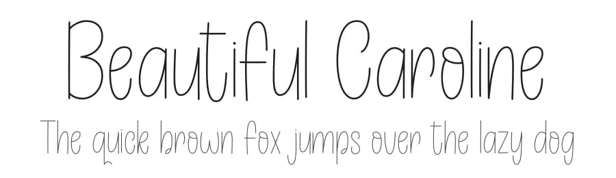 Beautiful Caroline by Hamzah Muhamad Ihsan — Script Handwritten Font