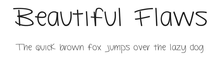 Beautiful Flaws by letterpunch — Script Handwritten Font
